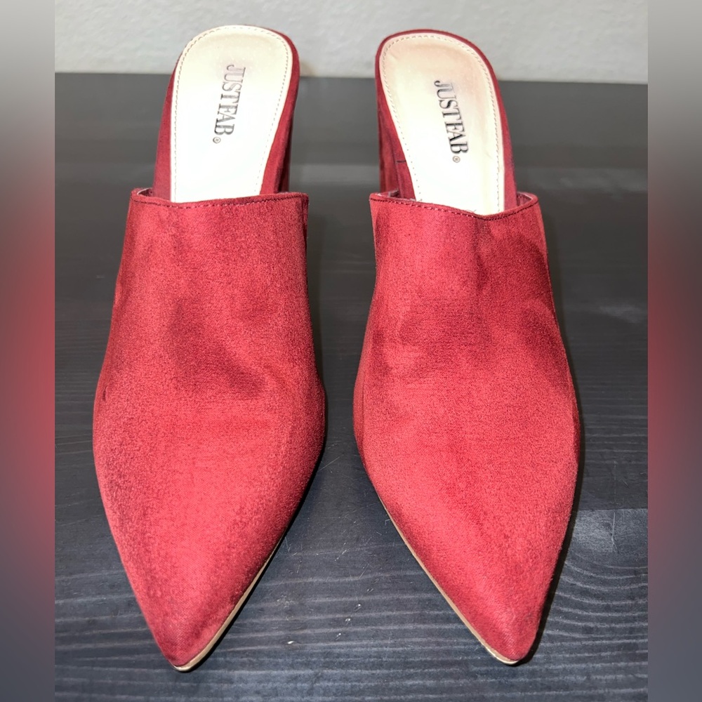 JustFab Angie Heeled Mules Size 9